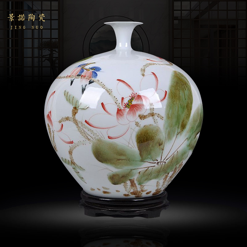 Jingdezhen ceramics hand - made variable glaze vase contracted sitting room place, Chinese style household decorations