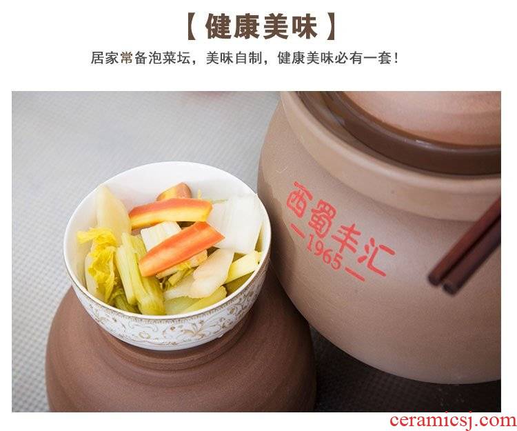 Century contented industry coarse pottery unglazed lead - free earthenware sichuan pickles pickles ceramic cylinder pickle jar quality assurance