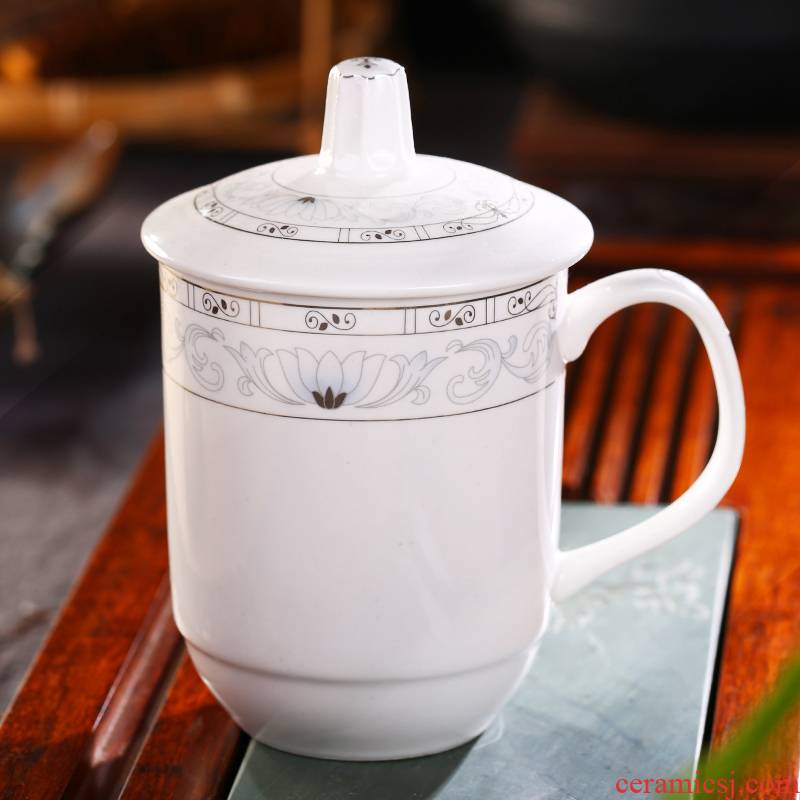 Jingdezhen ceramic cups household glass mugs with cover individuals dedicated office cup and cup tea cup