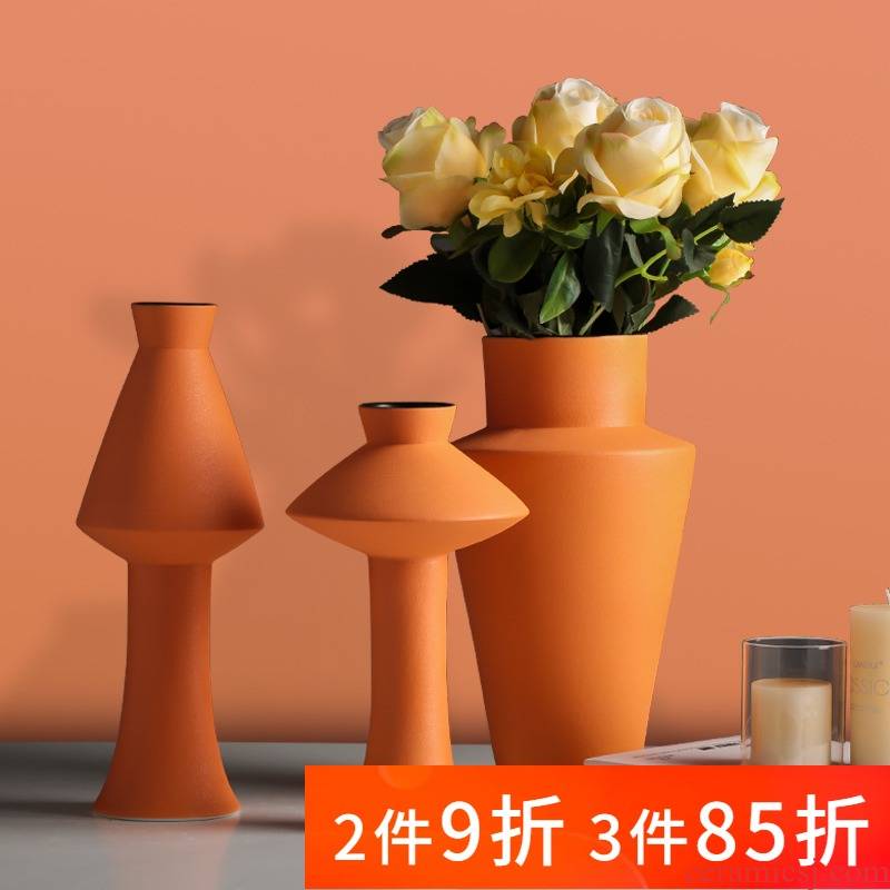 Large ceramic vase northern wind dried flower decoration creative furnishing articles household act the role ofing is tasted the table sitting room of I and contracted flower arrangement