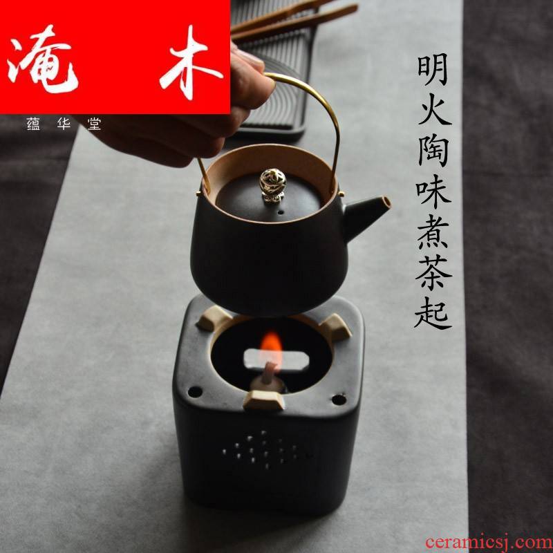 Flooded wooden Japanese coarse pottery alcohol stove to boil tea ware alcohol lamp flame temperature ceramic tea tea stove white tea, black tea