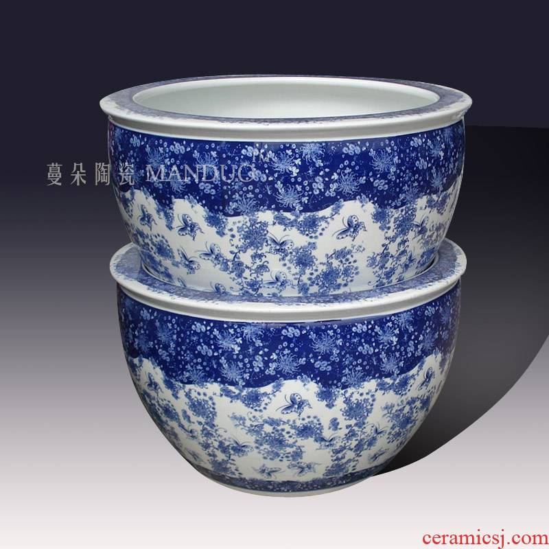Jingdezhen name plum flower pattern porcelain VAT sitting room, study China VAT calligraphy and painting scroll painting China VAT