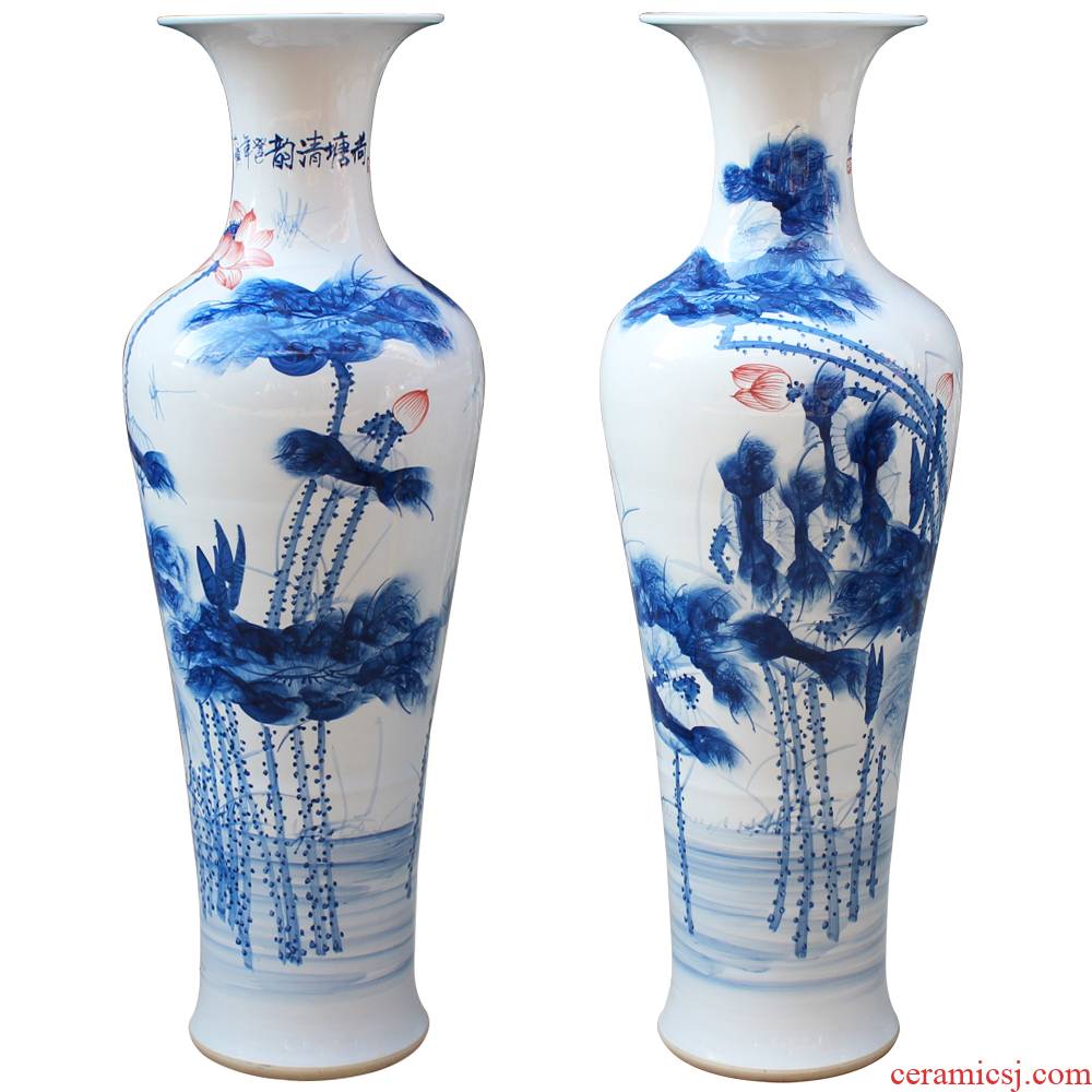 Jingdezhen ceramics hand - made porcelain youligong large vases, classical Chinese style living room home decoration