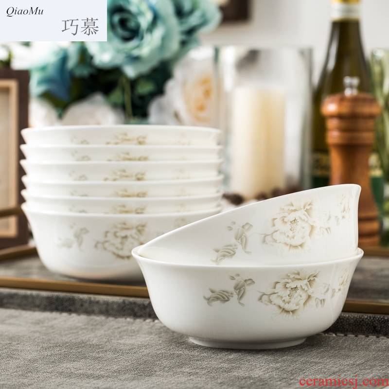 Qiao mu ipads porcelain of jingdezhen ceramics cutlery set to use 6 inch mercifully rainbow such use large rice bowls porringer originality