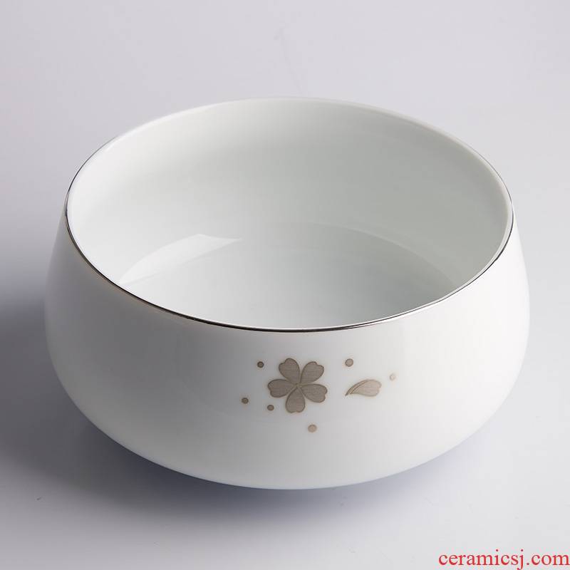 Qiao mu for wash tea accessories ceramic tea wash the glass bowl large vessels tea accessories kung fu tea set