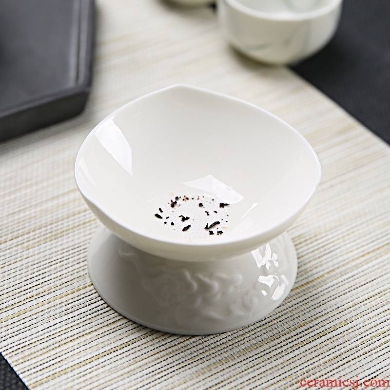 The whole porcelain body pores) kung fu tea tea accessories filter creative tea strainer every ceramic tea filter