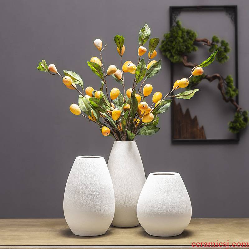 I and contracted white floret bottle of jingdezhen ceramics Nordic sitting room put dried flowers flower arrangement table decorations furnishing articles
