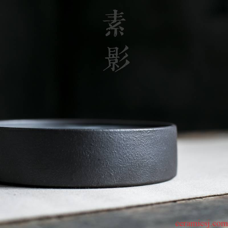 Qiao mu archaize dry mercifully pot bearing ceramic water copper pot supporting coarse pottery round pot pad kung fu tea accessories