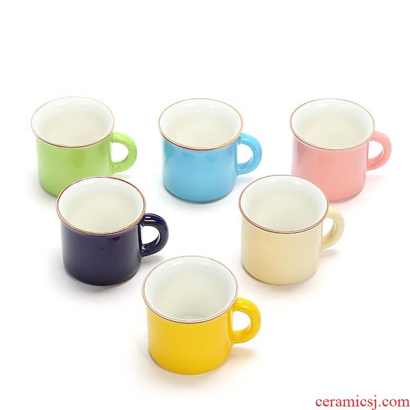 Lovely ceramic keller cup water medium capacity children take small mini cups of coffee cup