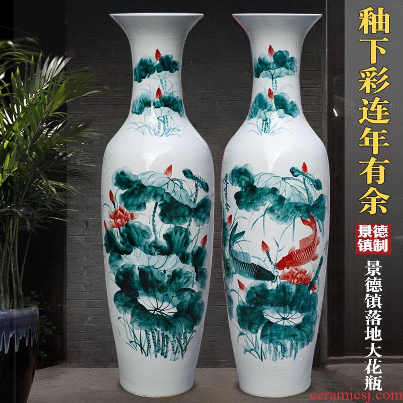 Jingdezhen ceramic hand - made years more than large vases, the sitting room TV ark hotel lobby furnishing articles decorations