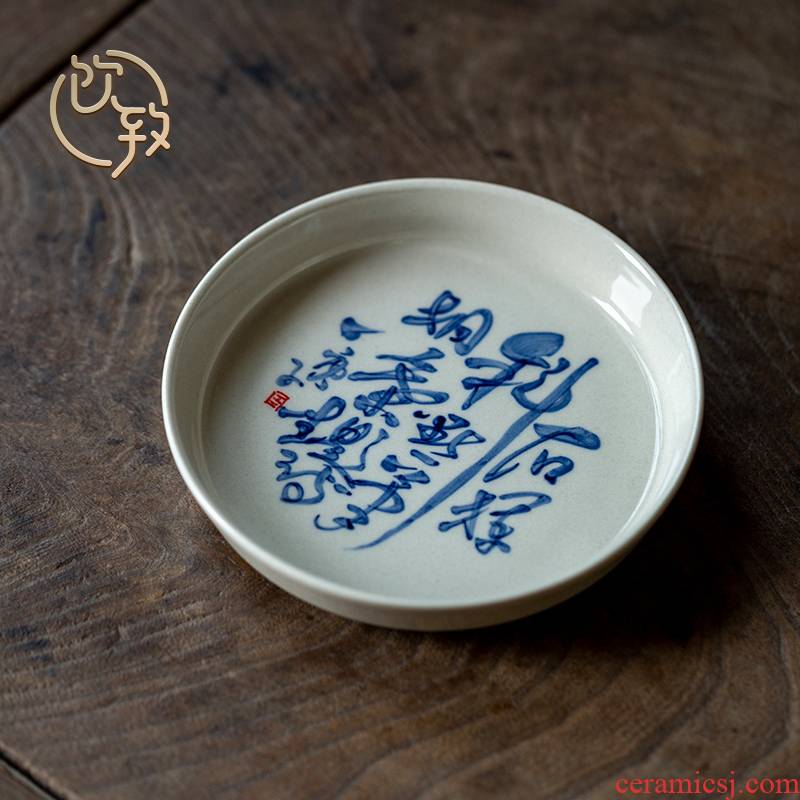 Ultimately responds to plant ash glaze hand - made porcelain pot bearing Japanese household ceramics dry mercifully saucer dish kung fu tea accessories