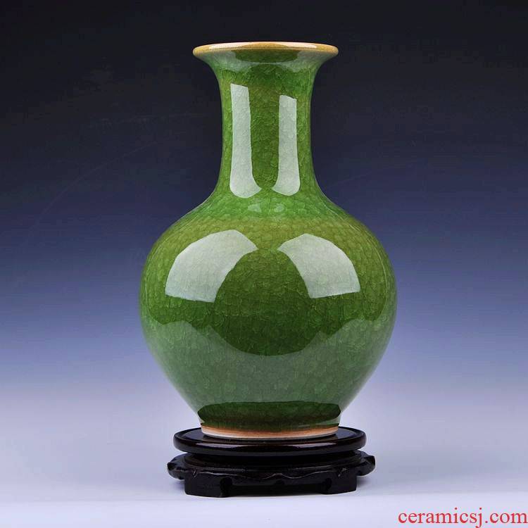 Archaize of jingdezhen ceramics up crack glaze jade borneol vase household adornment of I sitting room is placed