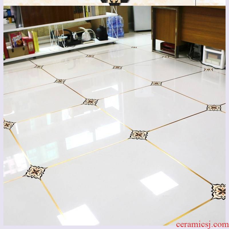 Each stitch label beautiful line floor tile decorative sewing label waterproof adhesive living room floor wear - resisting floor tile is stuck