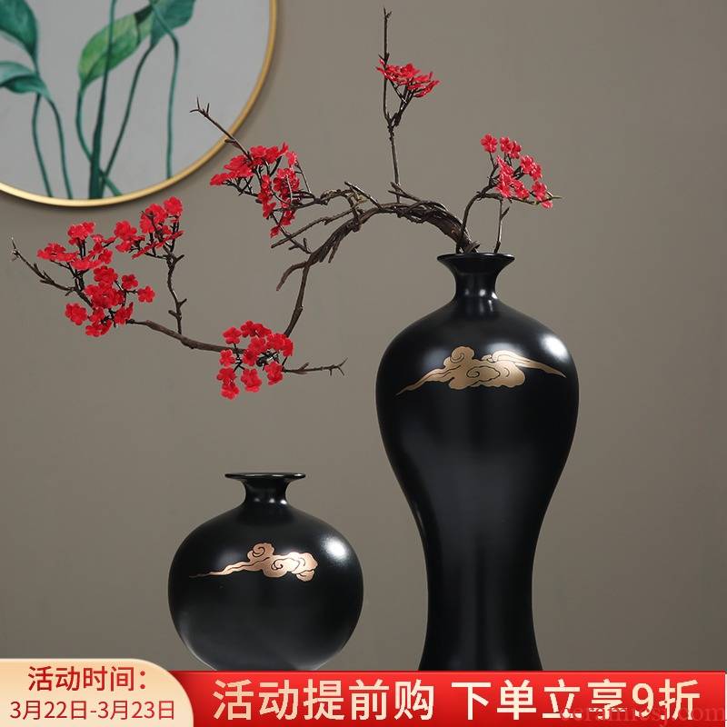 New Chinese style ceramic decoration sitting room porch TV ark, zen the flower vase furnishing articles table flower arranging flowers
