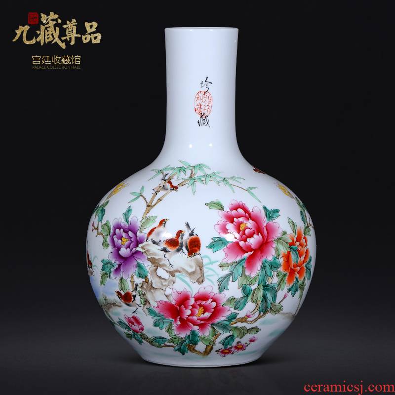 Jingdezhen ceramic YuJinXi hand - made vase sitting room porch TV ark, study of new Chinese style decoration as furnishing articles