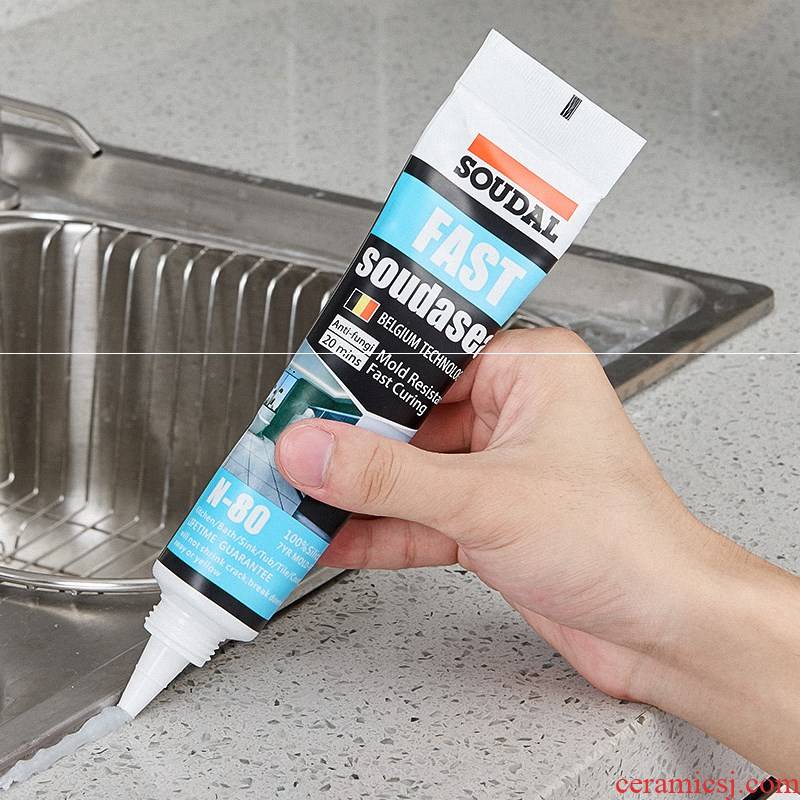 Closestool leaking sealed waterproof glue to stick glass tank base quick dry mouldproof transparent sealant seam caulking agent