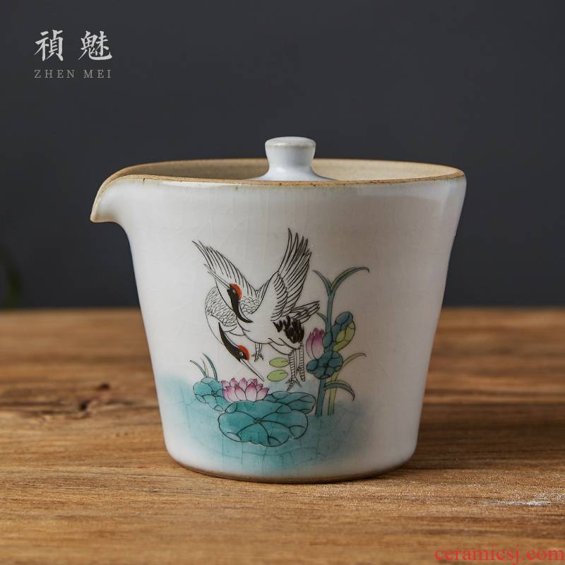 Shot charm all hand your up on the hand grasp the kung fu tea tureen pot of jingdezhen ceramics filter household crack cup