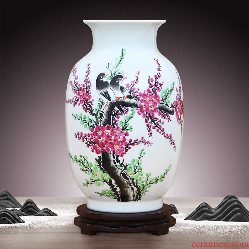 Jingdezhen ceramic vase sitting room place club dried flower adornment TV ark, porch porcelain craft ornaments