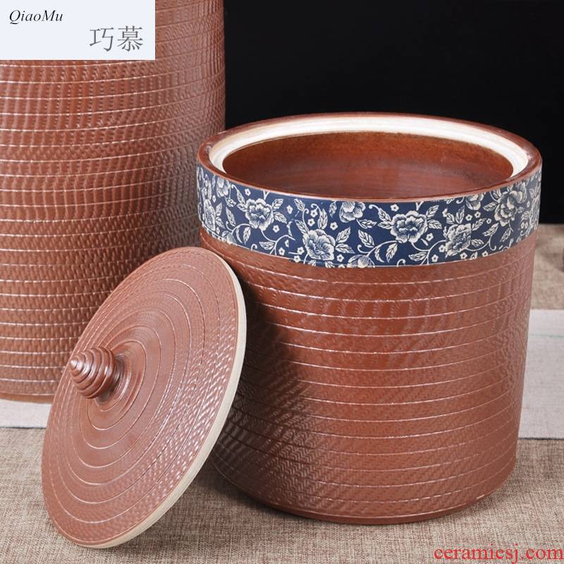 Qiao mu ceramic moistureproof insect - resistant barrel ricer box meter box storage tank cylinder pickles meat cylinder water tank caddy fixings altar
