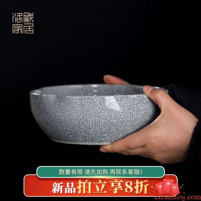 Lo wei elder brother up start wash basin of a cup of water, after the kung fu tea tea accessories large ceramic writing brush washer tea ware washing