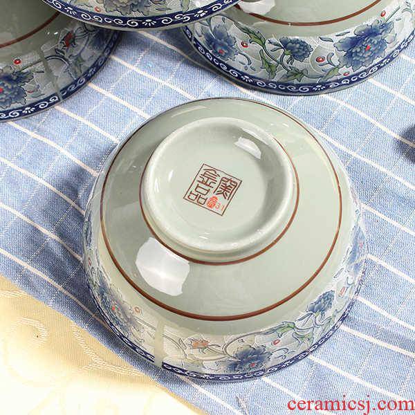 Jingdezhen celadon dishes suit family rainbow such as bowl bowl Chinese Japanese ceramics tableware straight for more hot