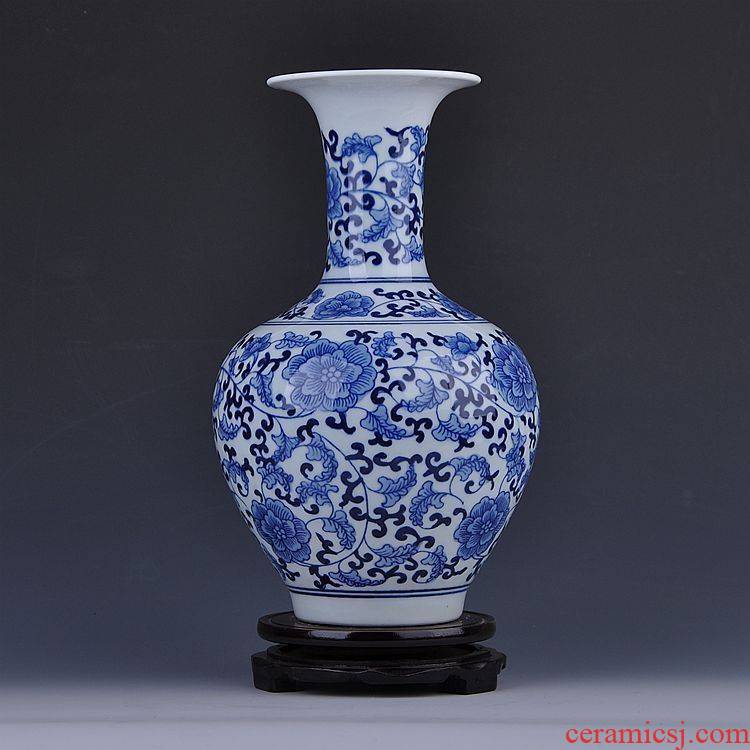 Jingdezhen blue and white bottle of classical Chinese hand - made ceramics archaize sitting room porch household adornment handicraft furnishing articles
