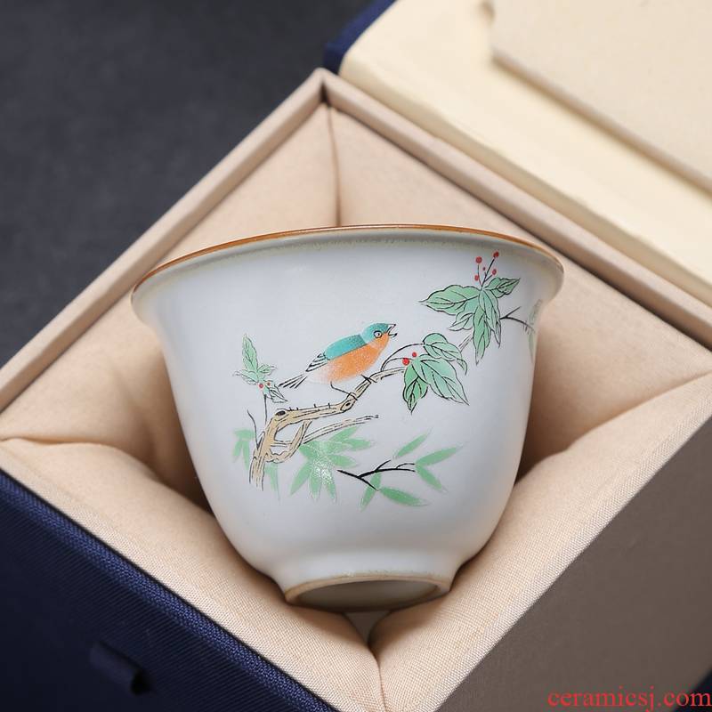 Your up which fullness of household ceramic cups master sample tea cup creative kung fu tea bowl is open for