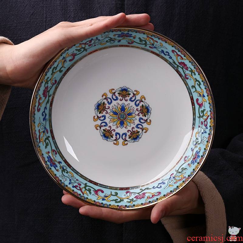 Italy gathered on jingdezhen new ceramic tableware ipads porcelain child home cooking deep dish salad plate antique Chinese style cuisine