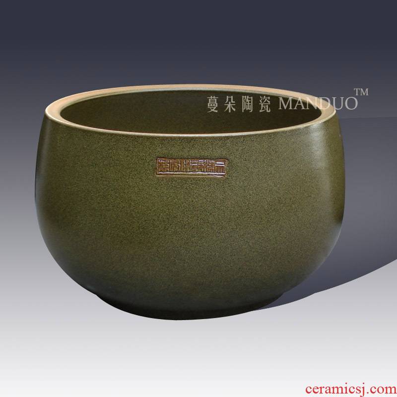 Jingdezhen tea culture at the end of the elegant writing brush washer from writing brush washer of primitive simplicity of classical porcelain ceramic writing brush washer study culture