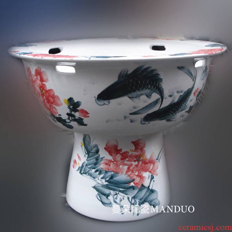 High - grade environmental ceramic porcelain VAT High raise fish a goldfish bowl lotus pond lily ceramic porcelain crock