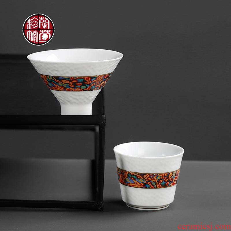 Kung fu tea cups at upstream ceramic cup individuality creative fashion Japanese big household small single tea taking master CPU