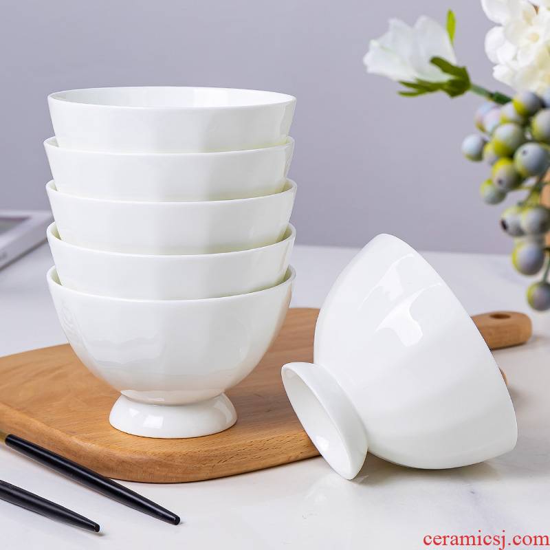 Jingdezhen porcelain bowls ipads white household ceramic white porcelain tableware gionee always rainbow such use contracted high iron rice bowls