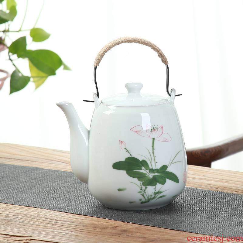 Hand - made girder pot of big capacity of 1.5 litres of high - temperature ceramic teapot tea with filter kettle home restaurant