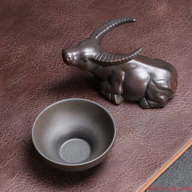 Bullish tea pet built water purple pottery fine ceramic filter hole) manual kung fu tea tea accessories