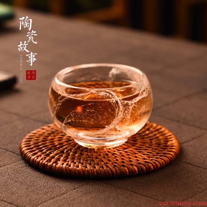 The Story of pottery and porcelain teacup personal special kung fu masters cup a cup sample tea cup cup glass heat - resistant glass cup