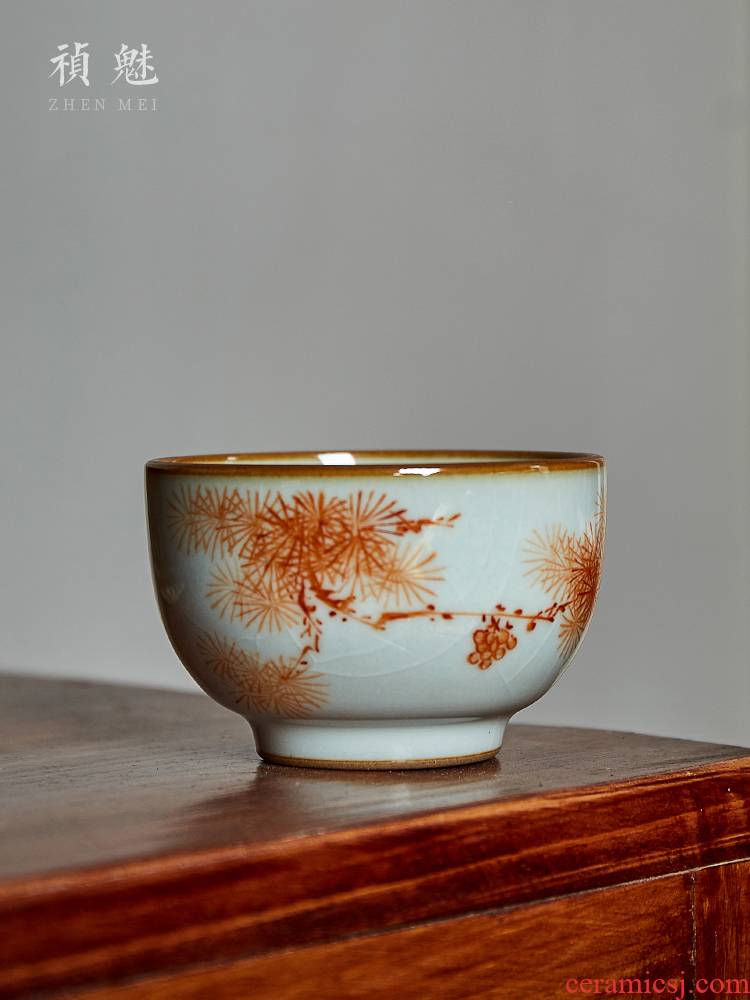 Shot incarnate your up hand - made kung fu tea cups of jingdezhen ceramic tea set personal sample tea cup masters cup single CPU