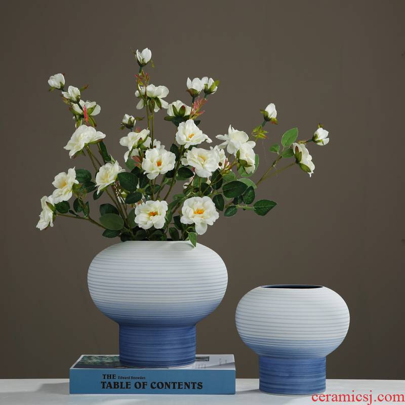 The Light of new Chinese style ceramic vase key-2 luxury furnishing articles table dry flower tea table flower art is sitting room adornment desktop simulation flower decoration