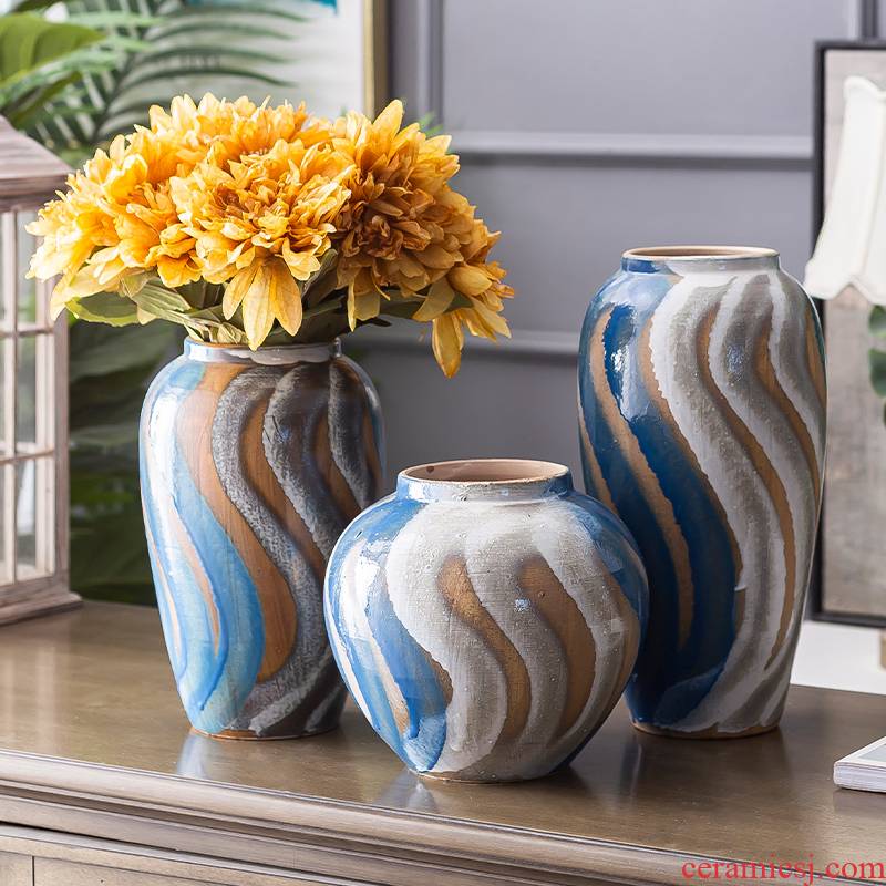 Jingdezhen ceramic vase restoring ancient ways furnishing articles in dried flowers sitting room porch is I and contracted POTS TV ark, hydroponic device