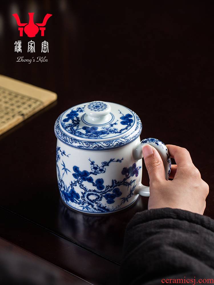 Clock home up porcelain cups maintain all hand, poetic high - grade office make tea cup large ceramic cup with cover