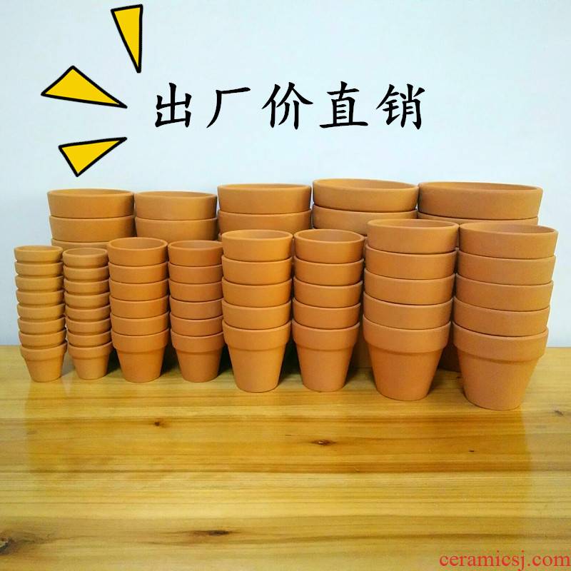 Red pottery flowerpot more meat old soil pot other indoor household coarse clay made of baked clay permeability special orchid basin