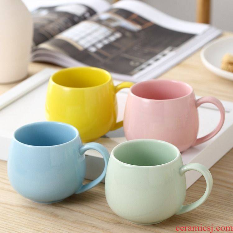 Scene ruyi Nordic marca dragon candy color solid - colored household pot - bellied mugs ceramic cup ipads China coffee cups of milk