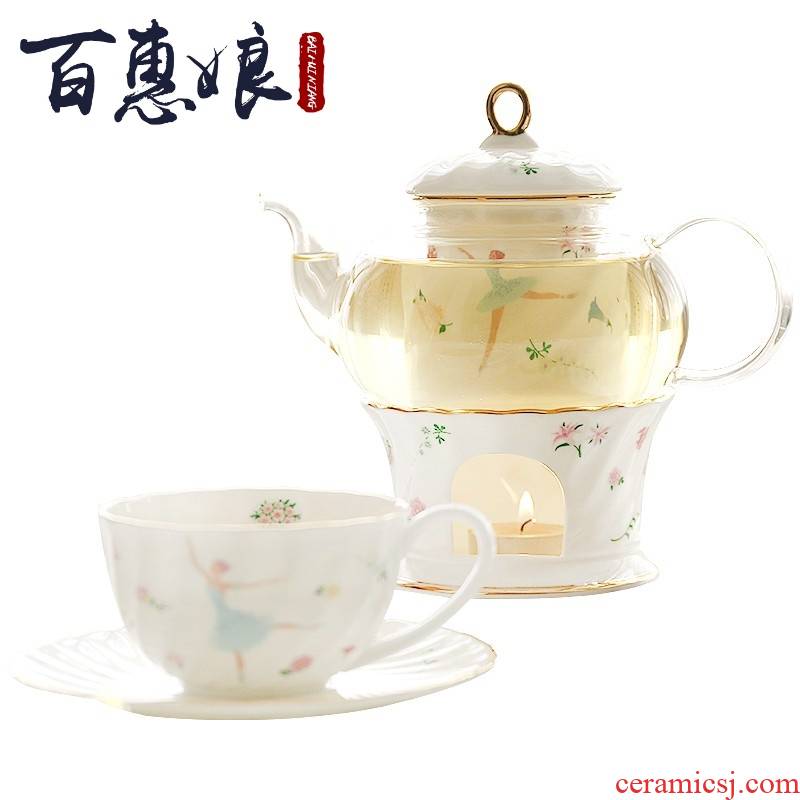 (niang those time Europe type teapot set fruit ceramic glass teapot tea tea set