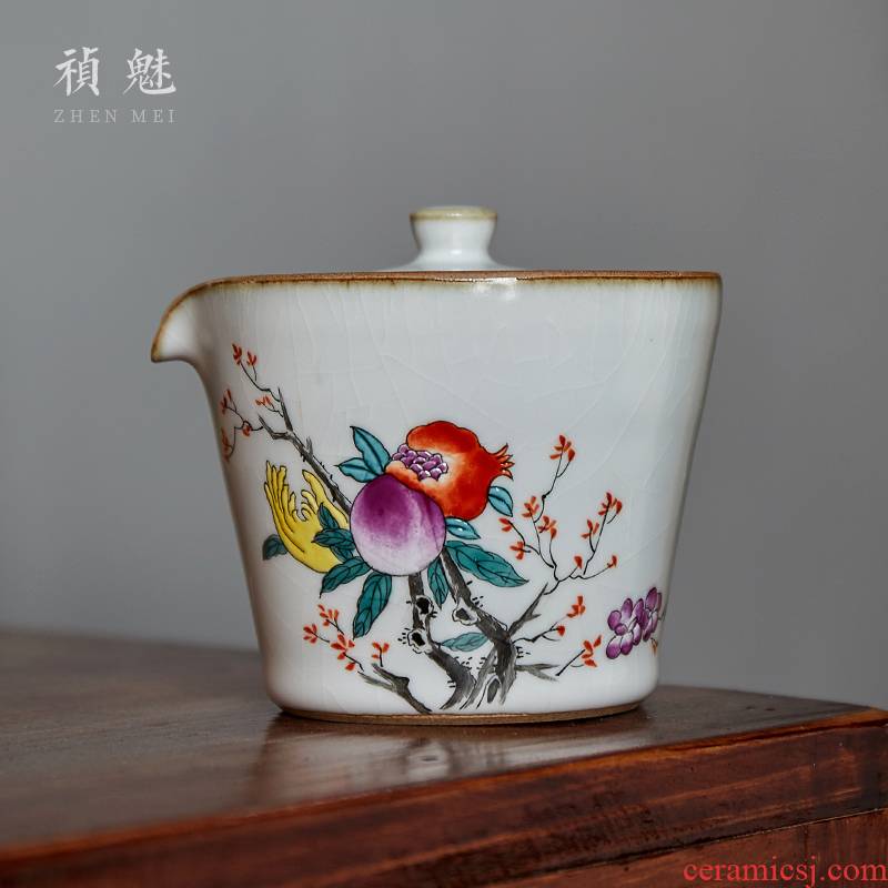 Shot incarnate your up hand - made hand grasp pot of crack of jingdezhen ceramic kung fu tea set home office make tea pot lid cup