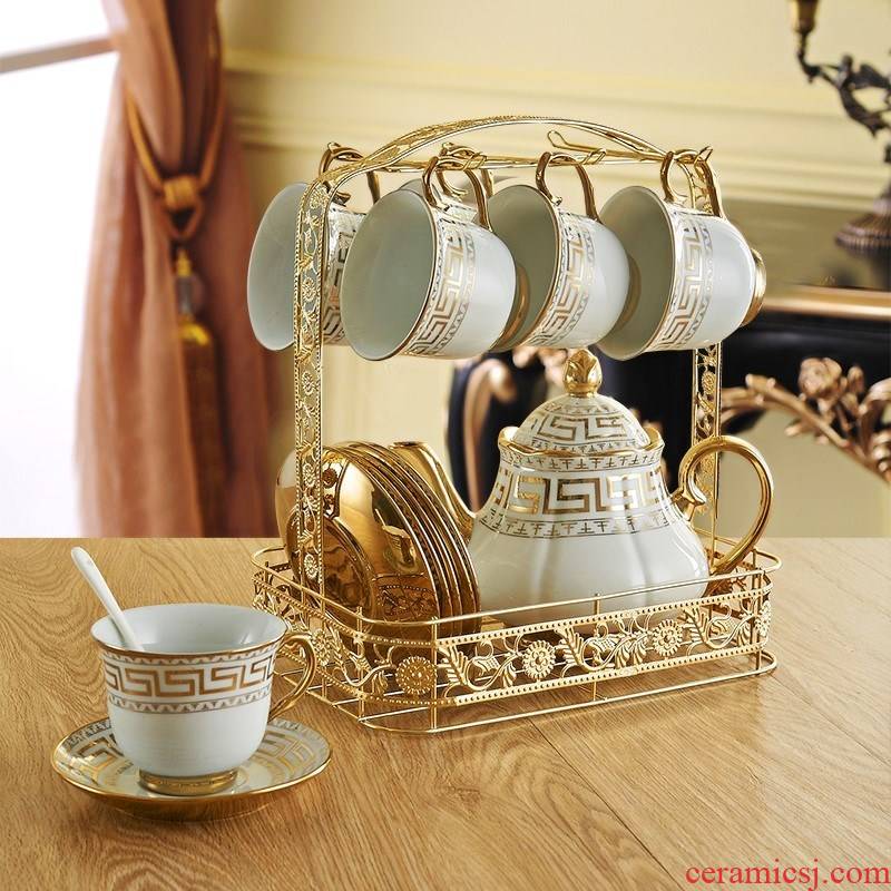 European household creative shelf receive a cup a cup coffee cup beverage holder frame hang dry glass ceramic plate