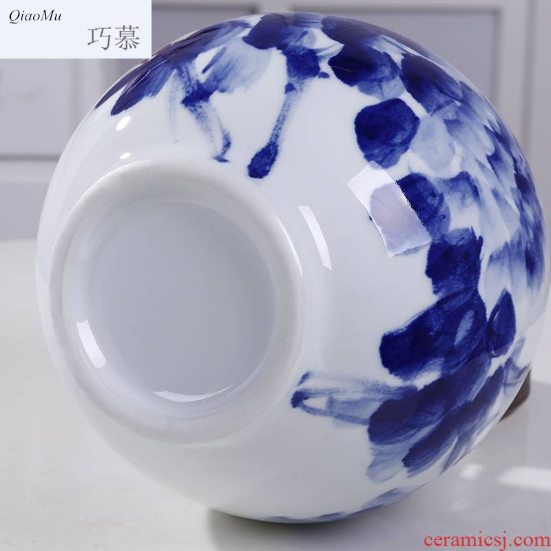 Qiao mu 5/10 blue glaze of jingdezhen ceramic jar jins home wine liquor jar of wine bottle seal