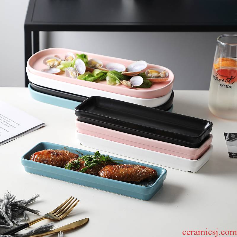 View the best ceramic rectangular plate of home plate northern dishes dinner plate sushi plate all the small rectangle