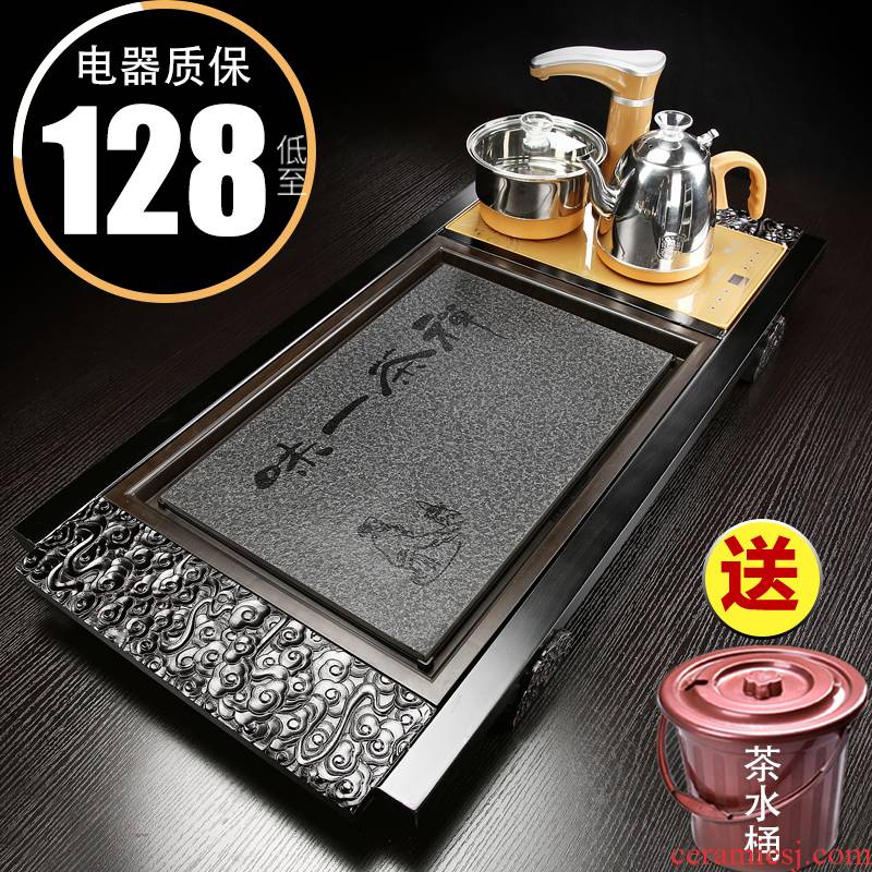Hui shi automatic household sharply stone tea tray with an induction cooker ceramic mixture solid wood tea tea kungfu tea