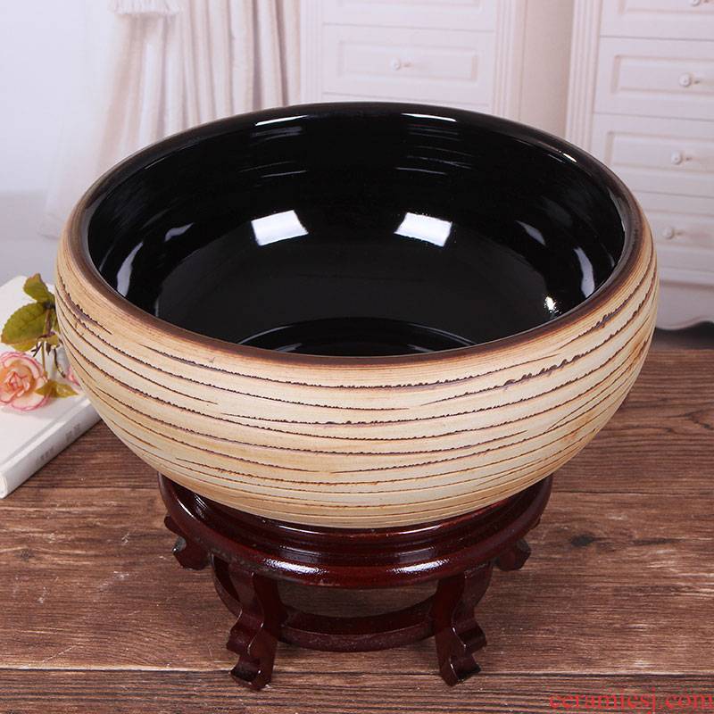Jingdezhen ceramic tank koi fish basin bowl lotus lotus lotus tortoise cylinder goldfish bowl