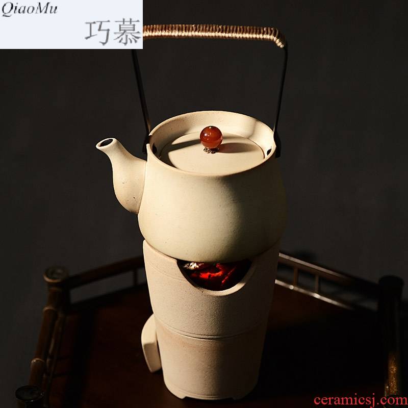 Qiao mu kung fu tea sets earthen POTS TaoLu kettle pot of cooked pot girder alcohol furnace carbon'm burning furnace trumpet 0
