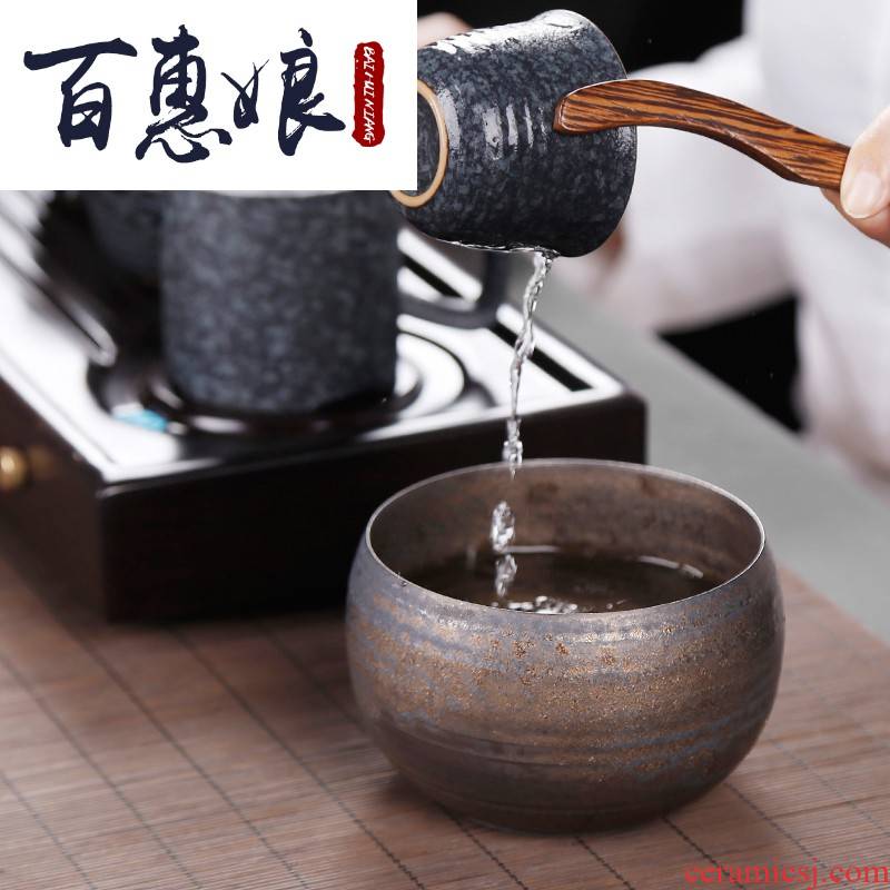 (niang tea tea with parts coarse pottery cup XiCha dishwashing archaize creative household ceramics Japanese small restore ancient ways